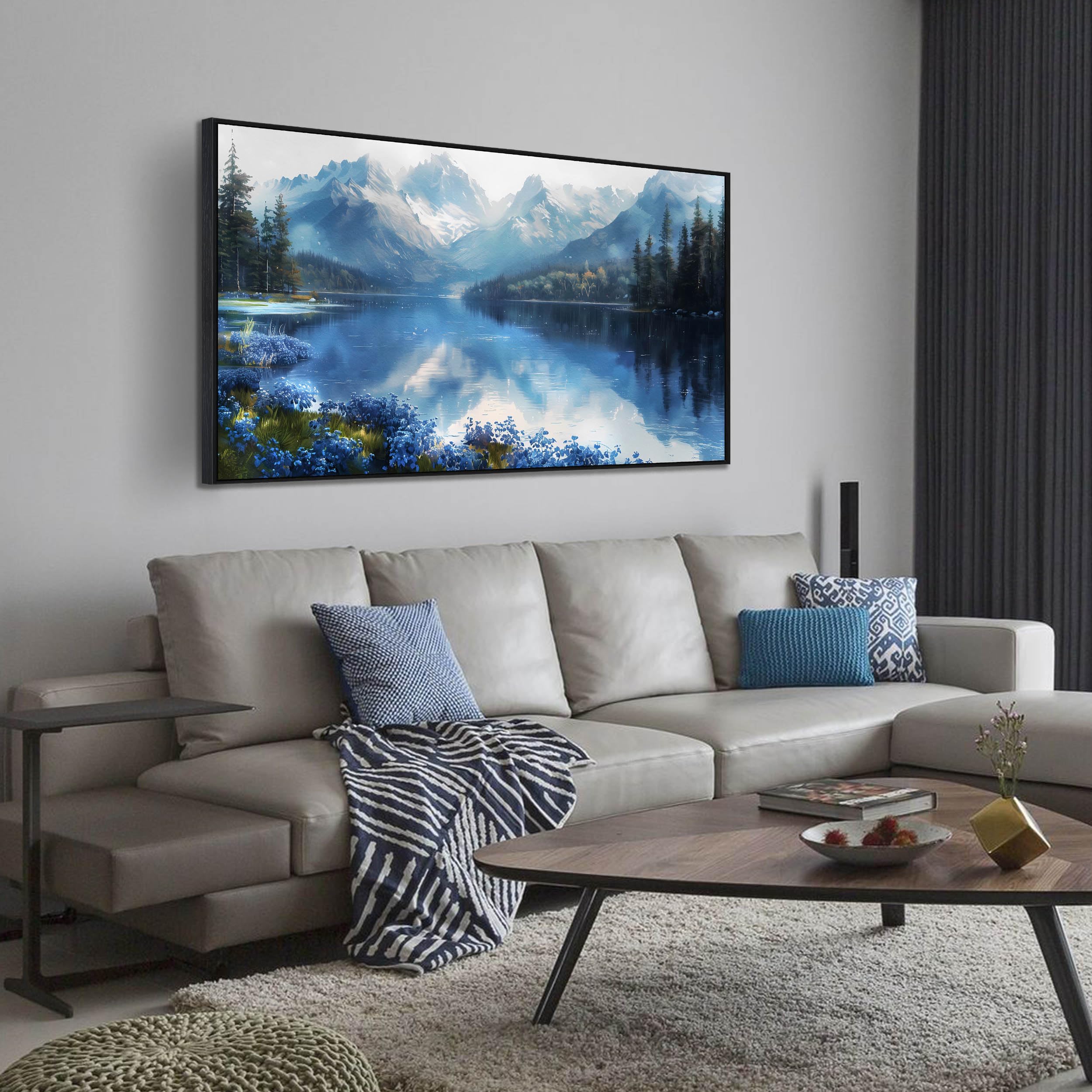 Amazon.com: Framed Wall Art for Living Room Natural Landscape Canvas ...