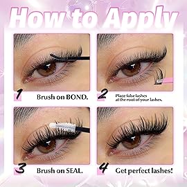 Natural Lash Clusters Kit Spiky Cluster Eyelash Extension Kit 120 Pcs CC-Curly Eyelash Clusters 10-16MM Wispy Individual Lashes Kit with Lash Bond and Seal and Eyelash Tweezers by Mavphnee