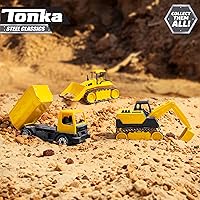 Vista 8 de Tonka - Steel Classics Serie Giga - Camión volquete y excavadora, paquete de 2