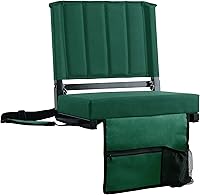 Vista 22 de SPORT BEATS Asientos de estadio con respaldo de apoyo, sillas de gradas con respaldo y cojín, asientos acolchados gruesos, incluye correa