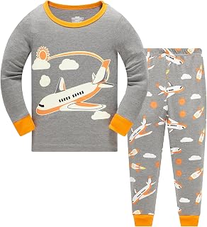 Boys Pyjamas Sets Nightwear Cotton Toddler Clothes Kids Astronaut Shark Space Sleepwear Long Sleeve Pjs 2 Piece Outfit Xmas Gift
