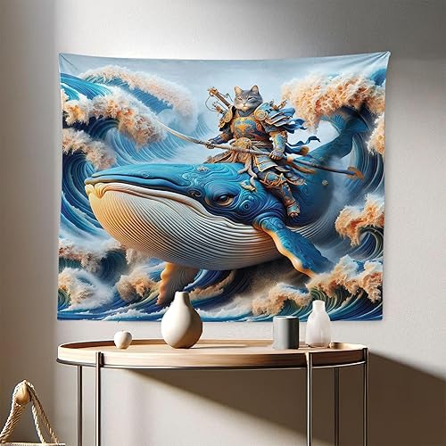 Miniatura 187 de Ambesonne Tapiz hawaiano, Costa Na Pali en la isla de Kauai en Hawái, día soleado, horizonte de montaña, colgante de pared para dormitorio, sala