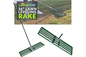 Landzie 36 Inch Wide Professional Lawn Leveling Rake - Lawn Care Landscaping Tools