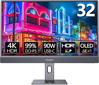 Amazon.co.jp: INNOCN 32インチ OLED 4K PCモニター Mac mini MacBook