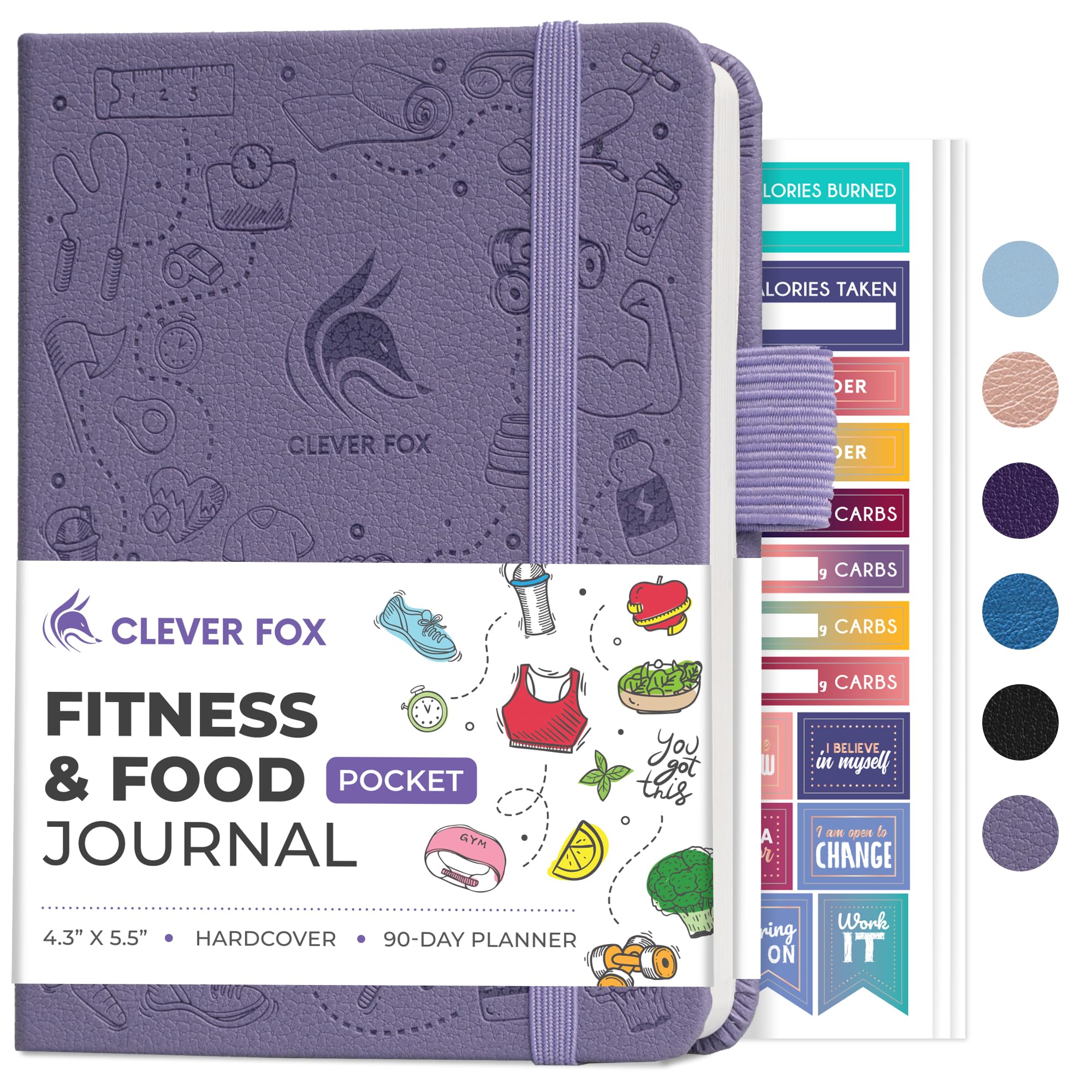 CF Fitness and Food Journal (Lavender, Pocket (4.2" x 5.7")) — image 1