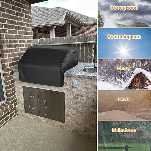 Miniatura 5 de Grisun Cubierta de parrilla integrada para parrillas de gas Weber y KitchenAid integradas de 43 pulgadas, cubierta para cabezal de cocina y parrilla