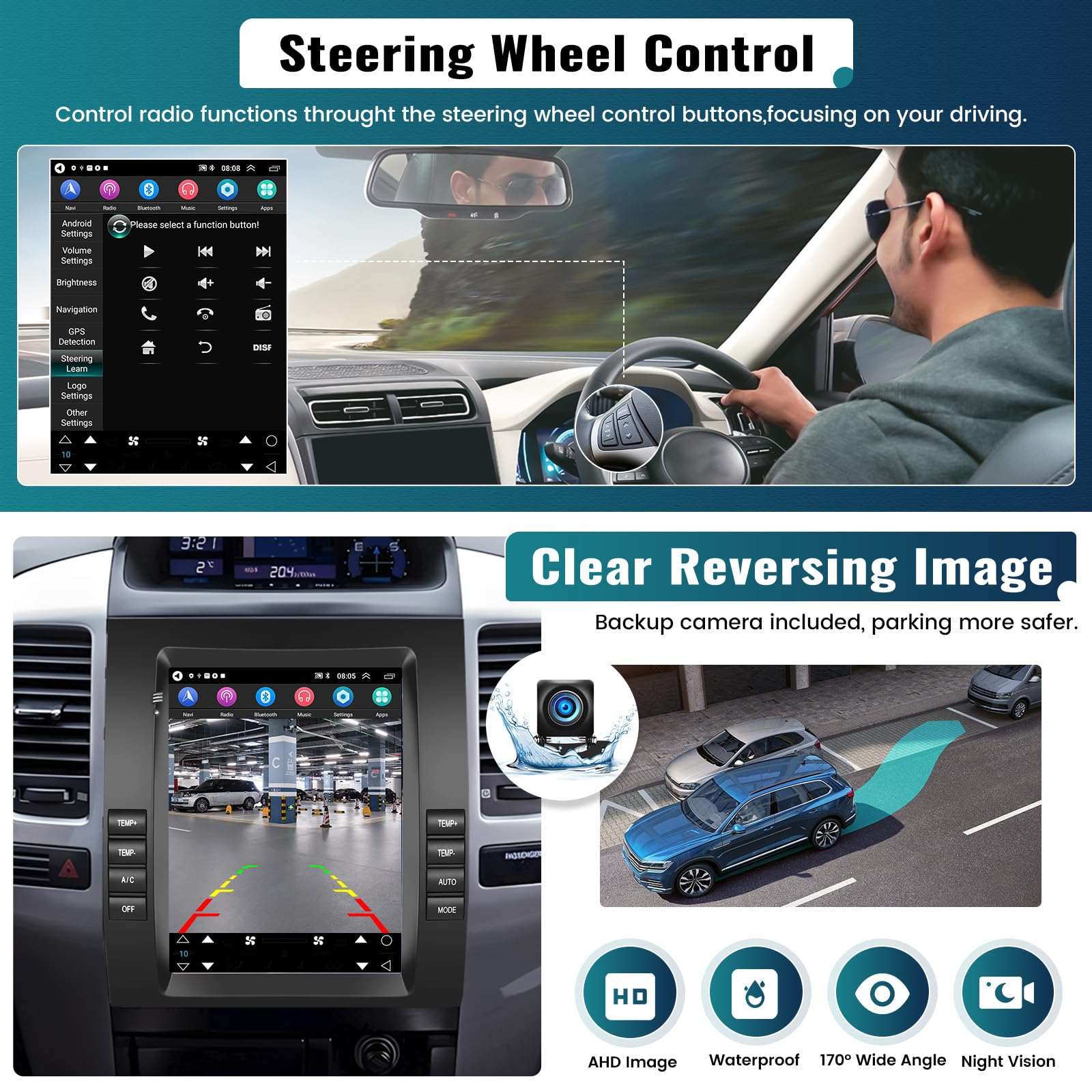 Amazon.com: UNITOPSCI 2G+64G Android 13 Car Stereo for