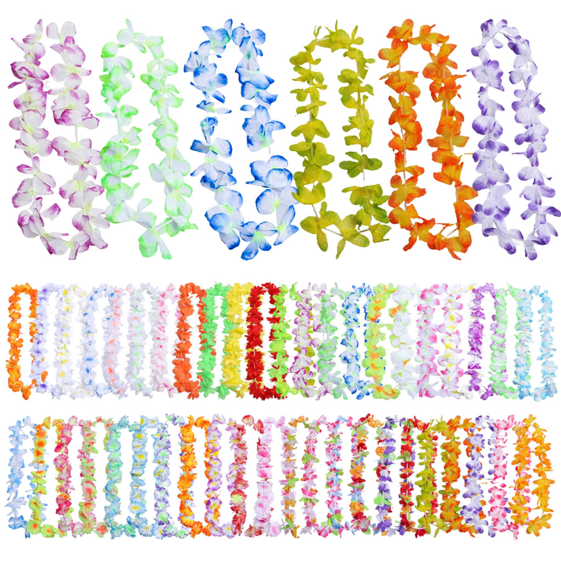 Collier fleur hawaïen pour soirées à thème de guinguette estivale et fêtes d'anniversaire