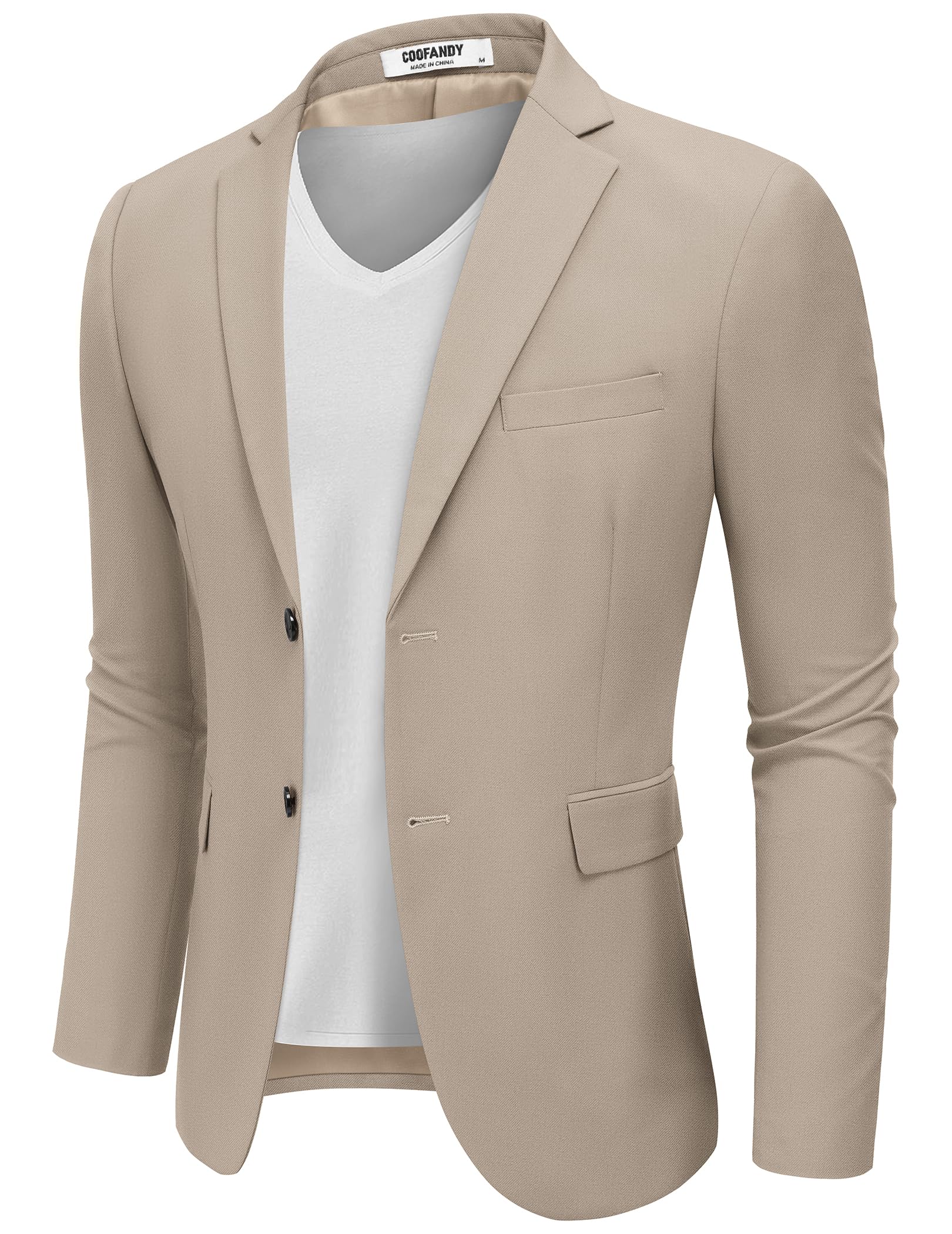 COOFANDY Herren Sakko Sportlich Freizeit Blazer Anzugjacken Business Jackett Regular Fit Zwei Knöpfe