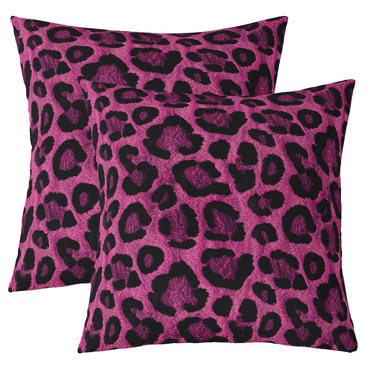 Coussin léopard rose vif pour dynamiser votre décoration de salon