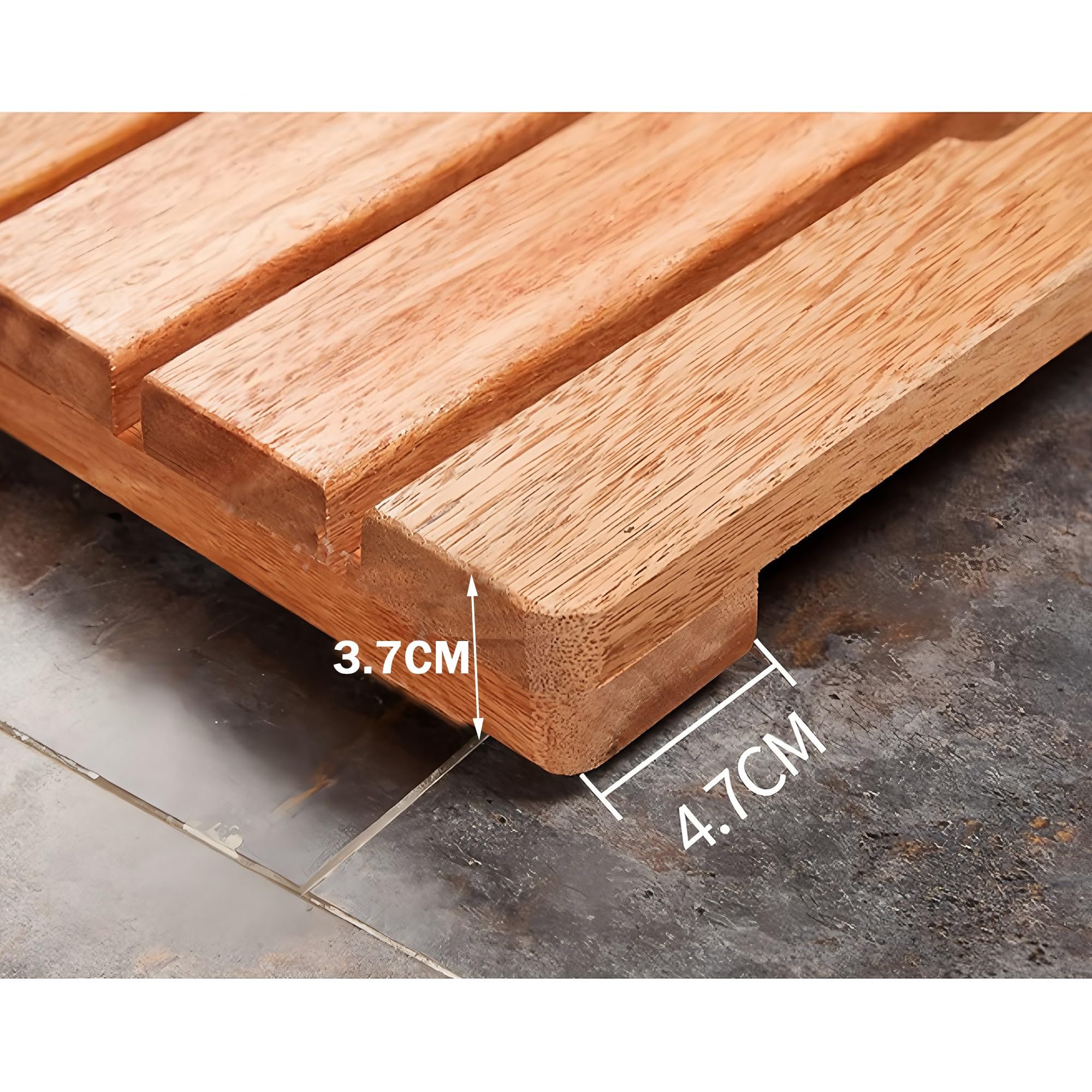 Alfombra De Madera Antideslizante para Baño (Uso En Interiores Y Exteriores)