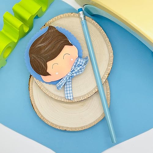 Miniatura 7 de Adorno hecho a mano para lápiz, adorno para bolígrafo, para niños y amantes de la escritura, aplique en goma eva. adorable adorno de niño para