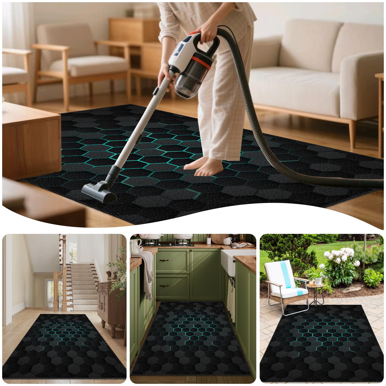 180 x 230 cm Tapis Gaming Sol, Tapis de Protection de Sol pour Sols Durs, Tapis de Chaise de Bureau pour Moquette, Tapis Chaise Gaming Antidérapant, Tapis de Protection de Sol Dur