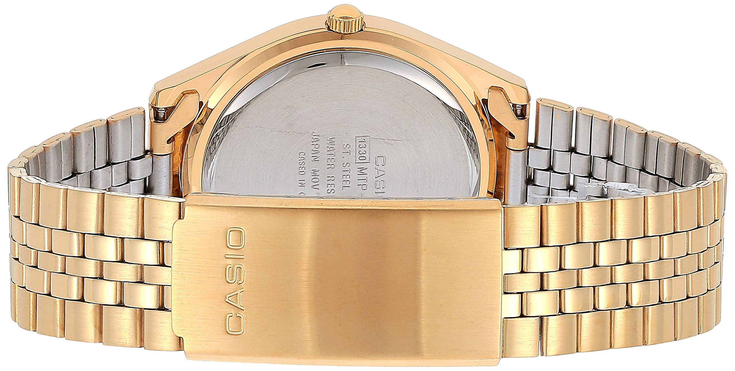 Casio MTP-1129 N-7ARDF – Orologio, Orologio da polso, acciaio inox, oro, Acciaio Inox, Oro, minerale