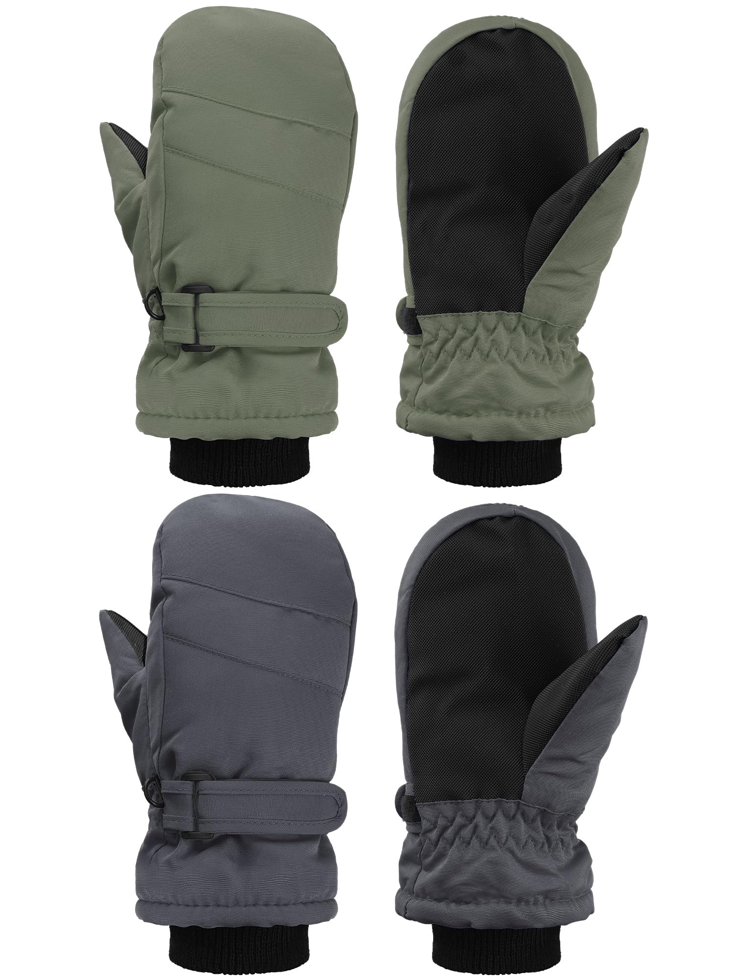 SATINIOR Kids Snow Mittens Waterproof Winter Ski Gloves Warm Thicken Snow Gloves for Girls Boys