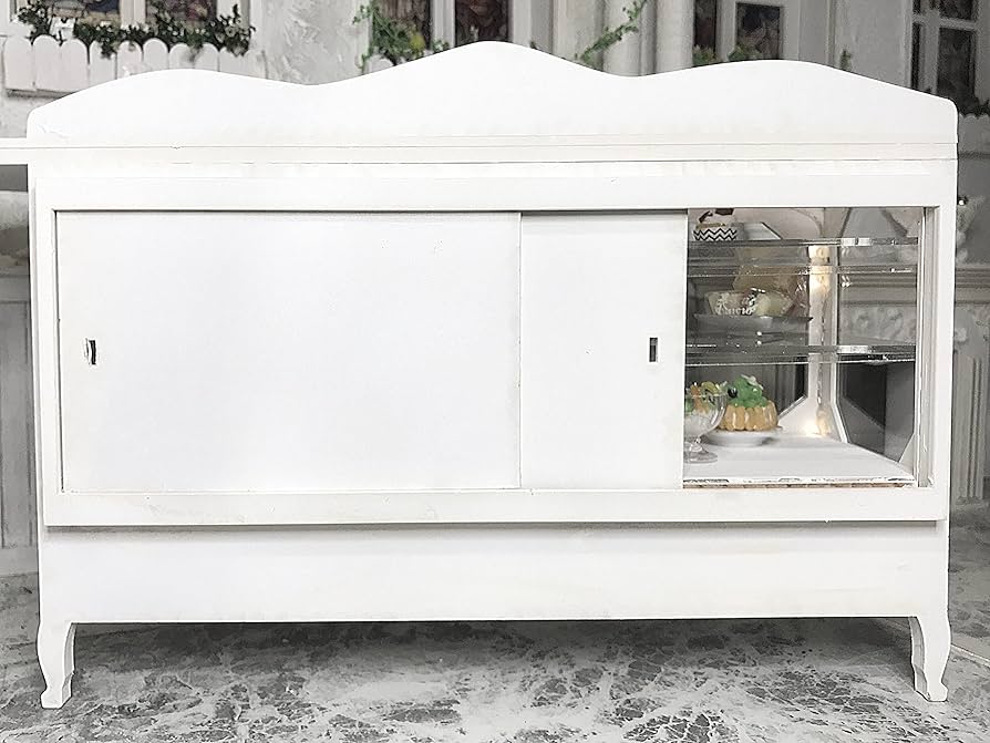 ミニチュア アンティークカウンター【ドールハウス】 Amazon | カウンター ショーケース 椅子 セット スツール