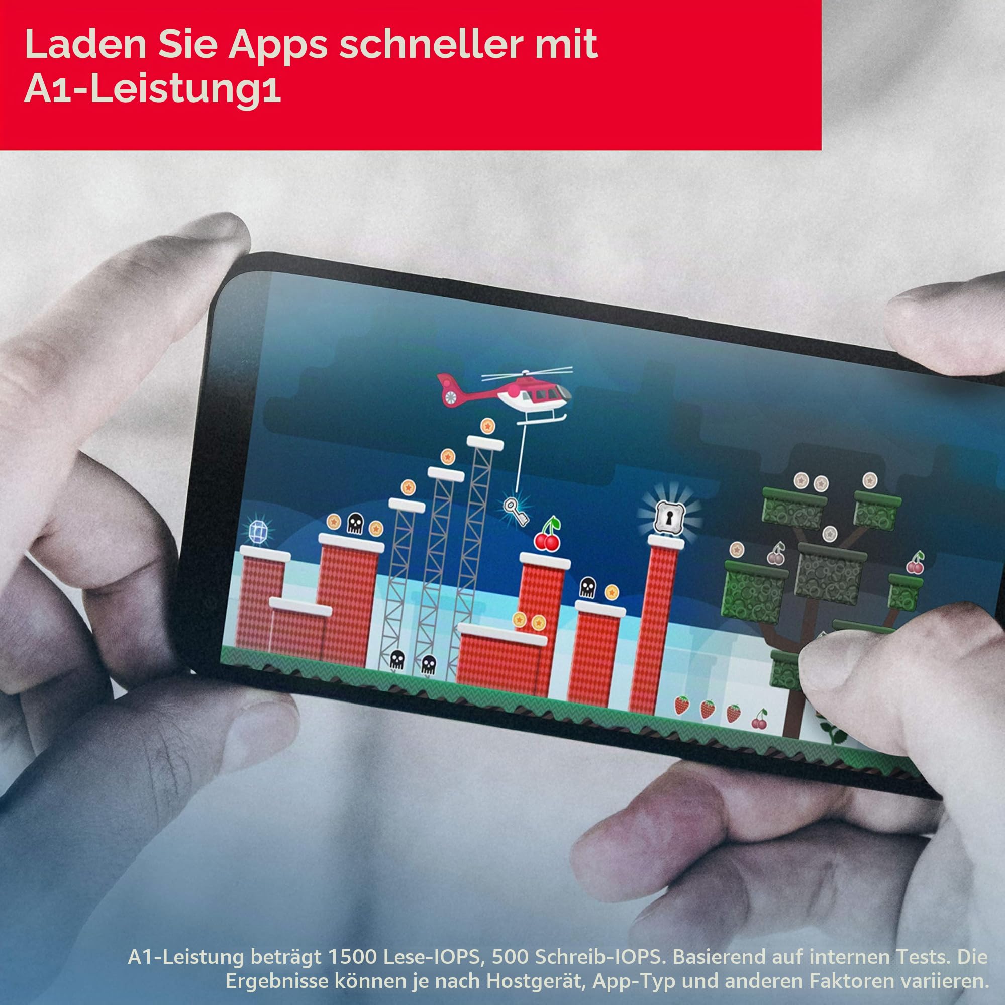 SanDisk Ultra microSDXC-Karte 1 TB (A1/UHS-I/Cl.10/150 MB/s) 1 TB A1 Anwendungsleistung