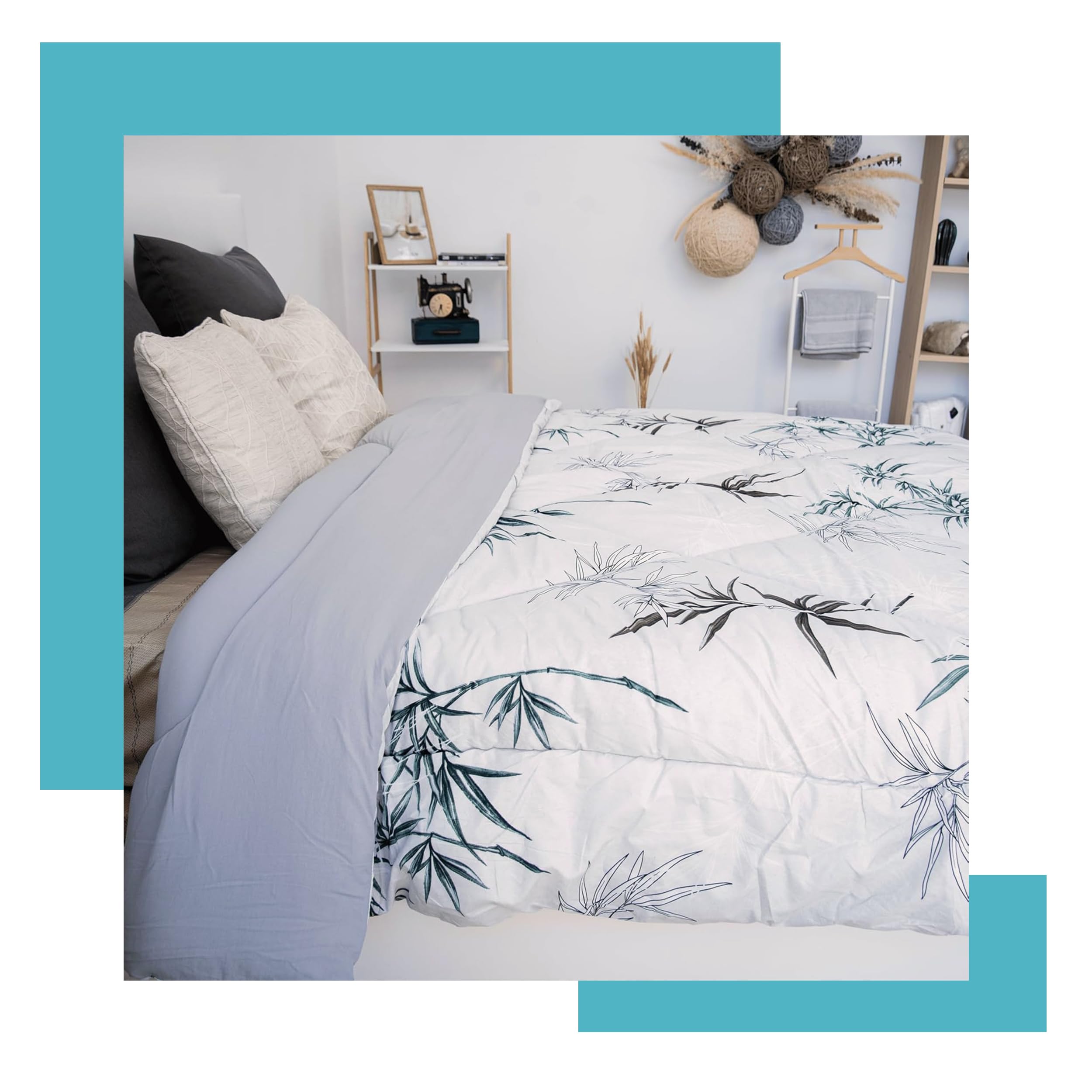 Edredón Nórdico 220x220cm – Microfibra Suave y Ligera, Relleno 280g/m², Cálido para Invierno, Cama 135 - Ramas