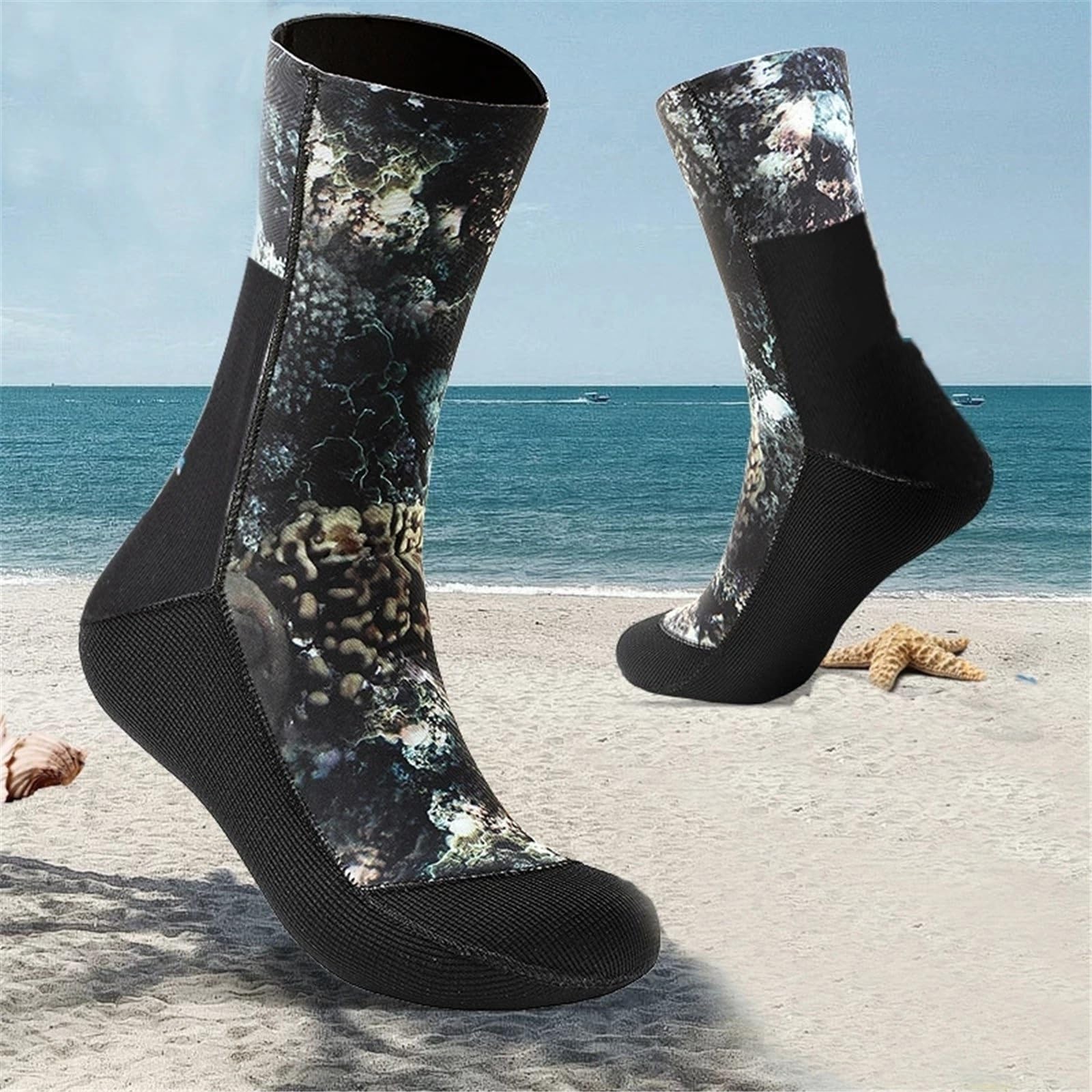 Calcetines Neopreno Calcetines de neopreno for natación, buceo, aletas de buceo, botas, deportes acuáticos, antideslizantes, antiarañazos, for surf, snorkel y playa