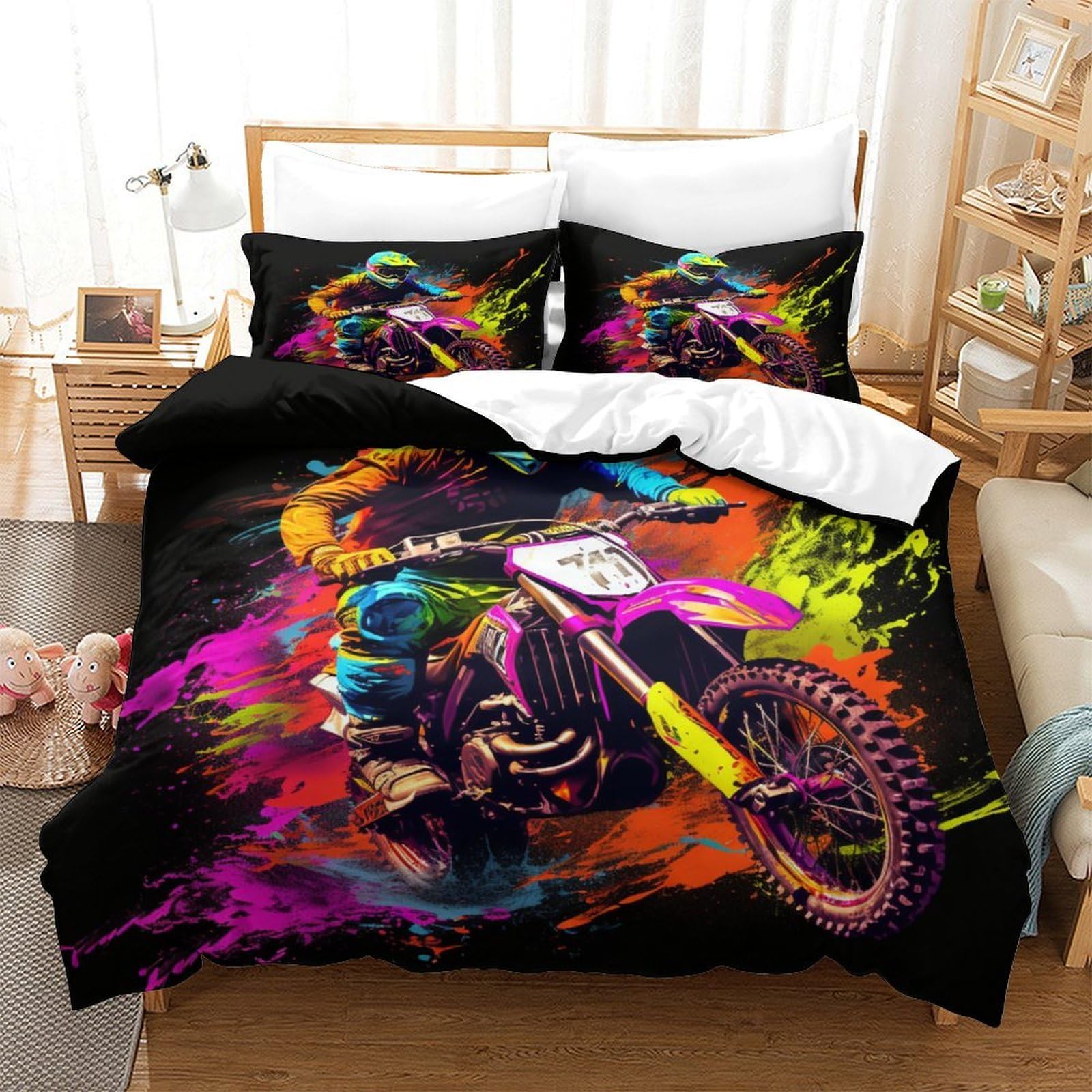 Parure de lit Tour Eiffel 3D pour transformer une chambre d'enfant grand lit