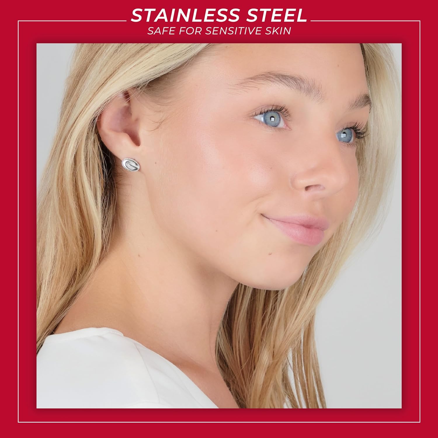 Stone Armory Earrings for University of Georgia Jewelry Gifts for Women, Graduation – Stainless Steel Skin-Friendly UGA Bulldogs stud earrings