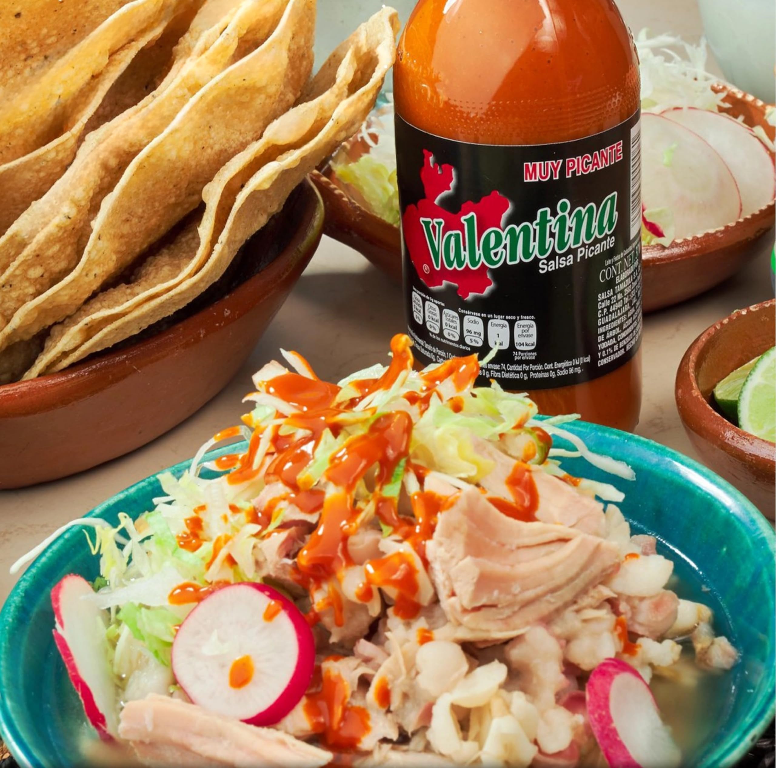 Valentina Negra Salsa Picante Muy Picante – Mexicana Extra Picante de Chile Hot Sauce 370ml