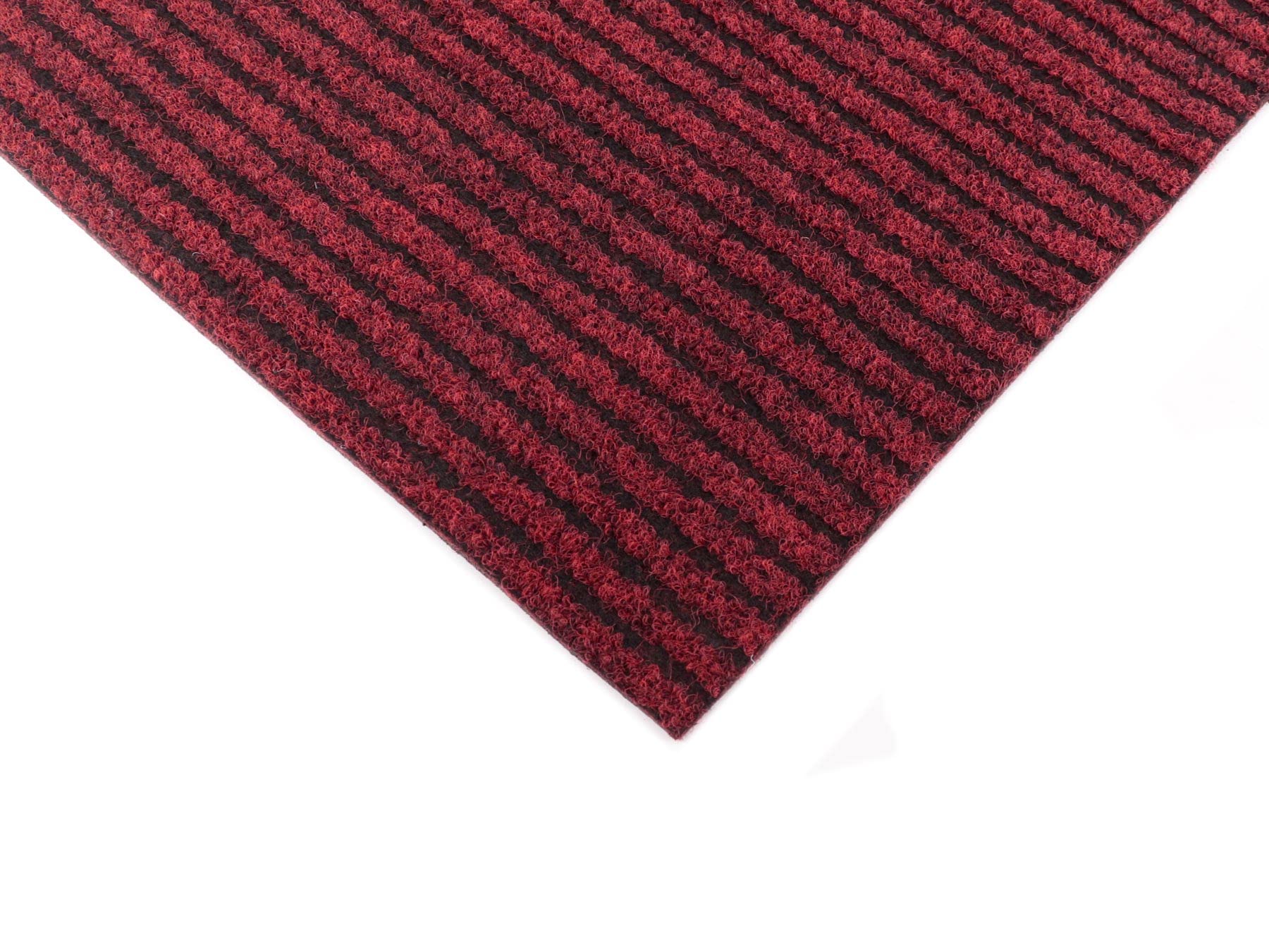 Primaflor Schmutzfangläufer Gin | 80 x 400 cm | Rot | Meterware | 100 % Polypropylen, rutschhemmender Gelrücken, gerippte Melange-Struktur, zuschneidbare Sauberlauf-Meterware