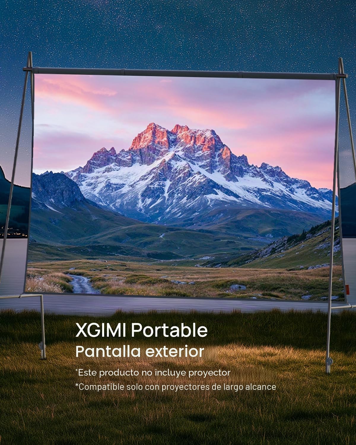 XGIMI 2025 Nueva Pantalla de Proyección Portátil para Exteriores 70" Plegable y Ligera – Camping/Jardín Compatible con Proyectores de Largo Alcance MoGo 3 Pro/Halo+/Elfin Flip/Horizon Ultra