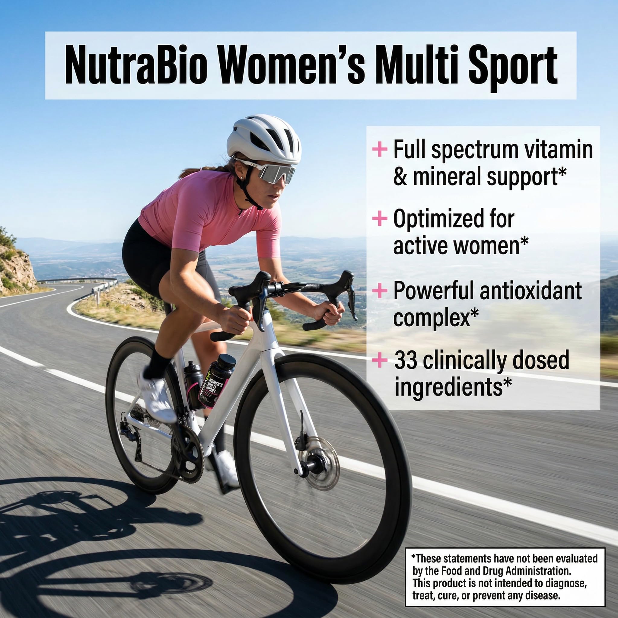 NutraBio Multisport for Women - Womens MultiVitamin - 33 Vitamins, Minerals, Micronutrients - Rich in Antioxidants - Supports Peak Athletic Performance, Energy, Metabolism (120 Vegetable Capsules) — Amazon image 5