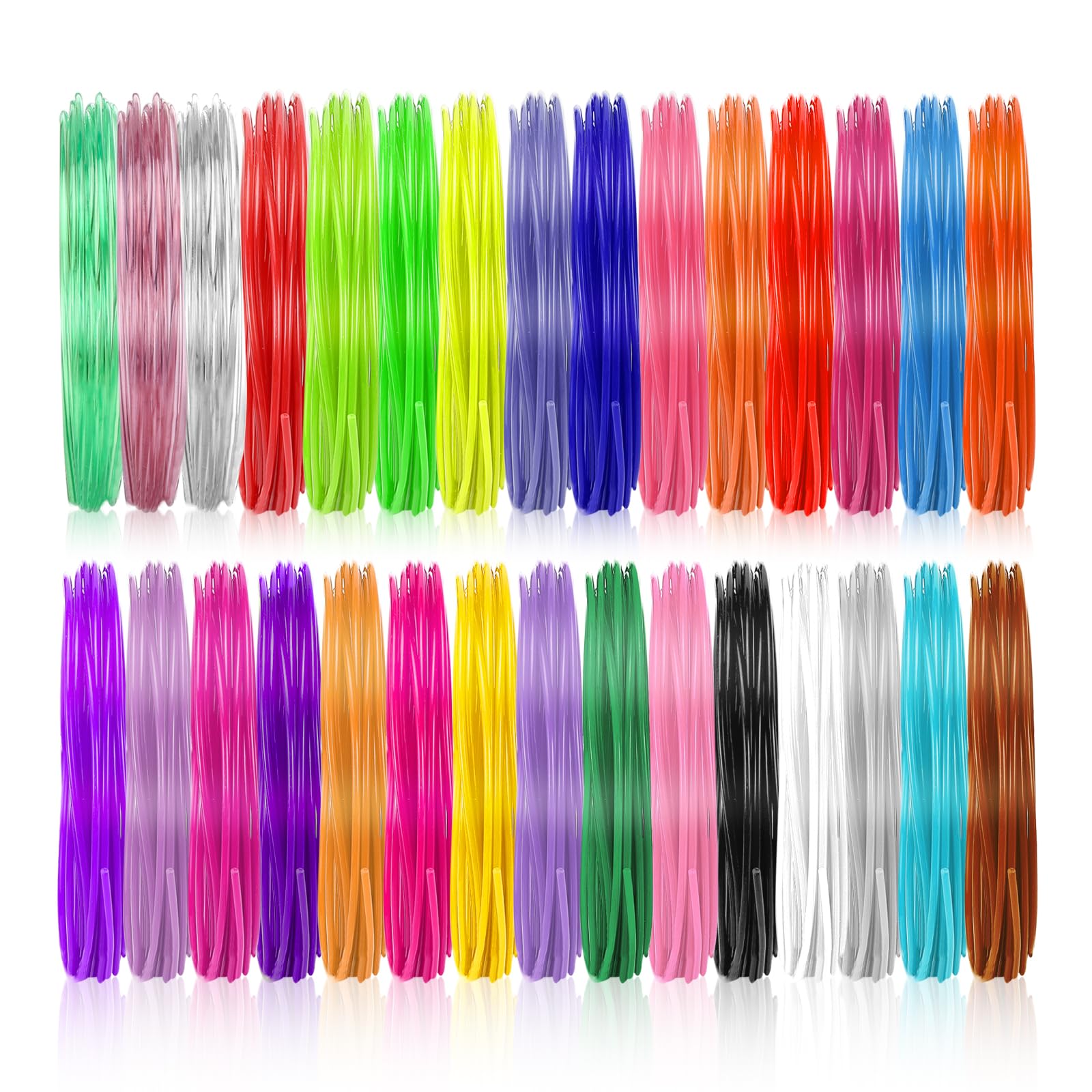 Filamento PLA 1.75 mm150M en total 30 Colores 5 M Filamento de PLA para 3D Pen Adecuado para todos los bolígrafos de impresión 3D de alta temperatura