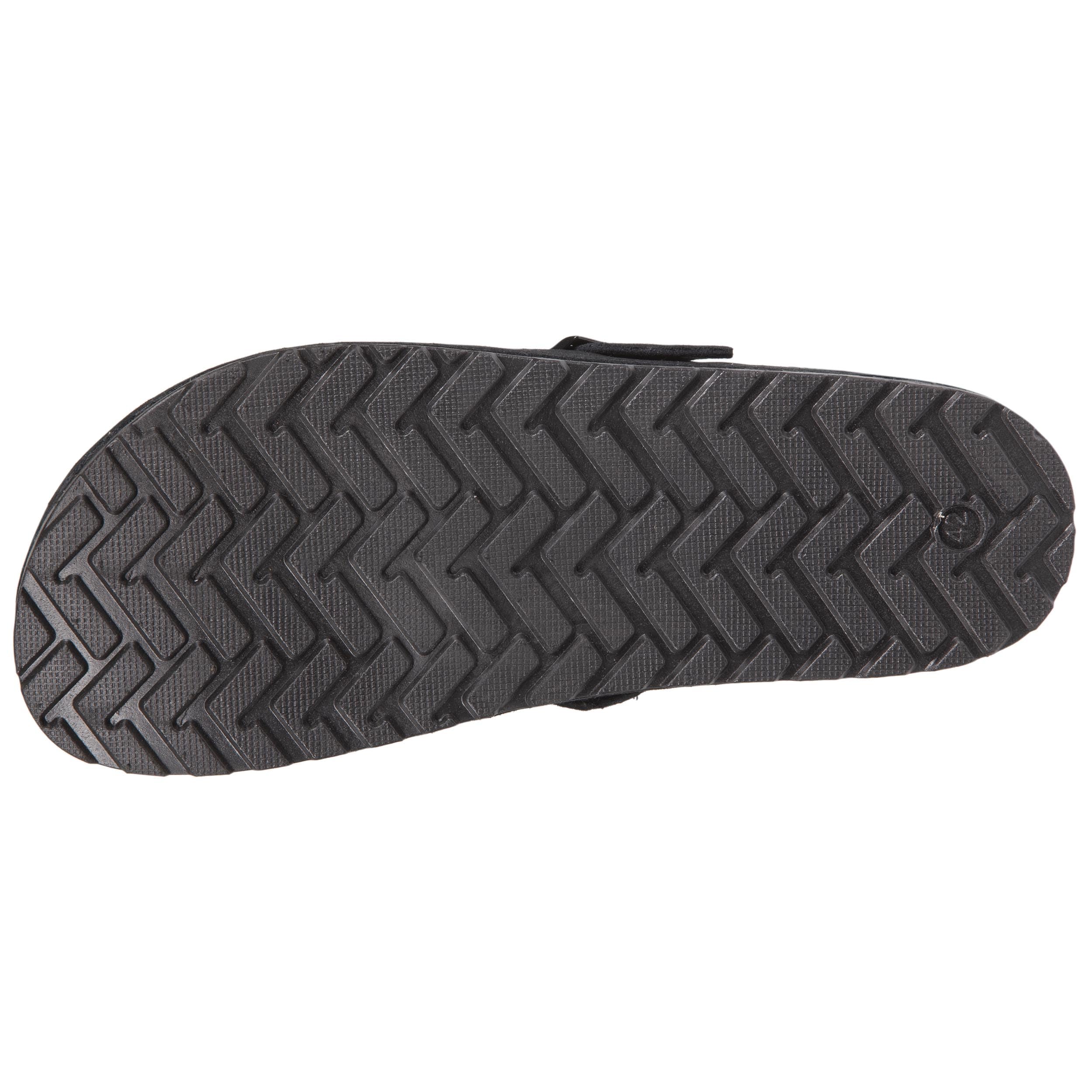 Isotoner Chaussons Sabots en Cuir Homme Semelle Extra Souple