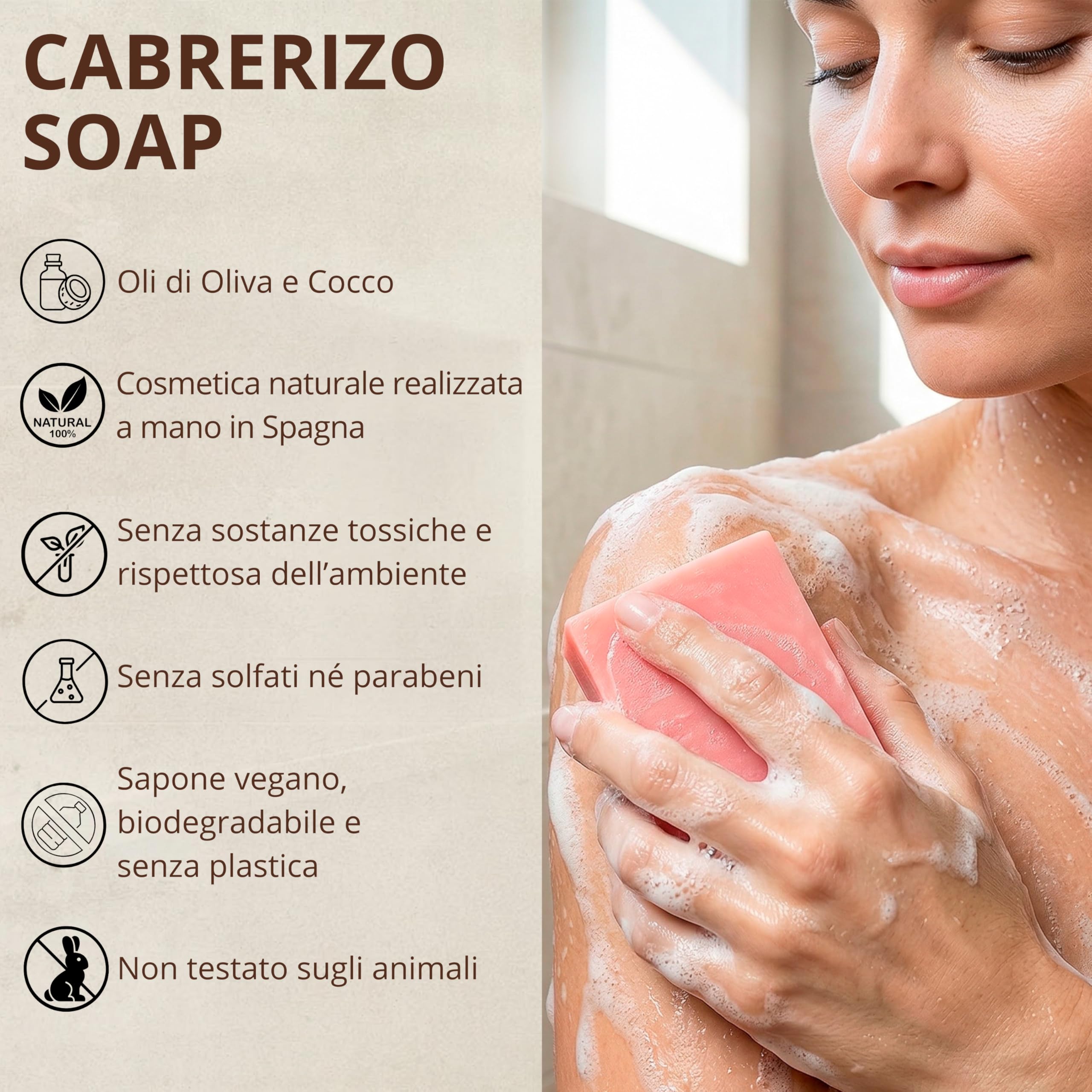 Set Sapone Naturale Corpo Karité, Argan, Mosqueta e Aloe – 4 saponette naturali 125 g in scatola – saponi naturali artigianali per viso, sapone solido corpo uso quotidiano