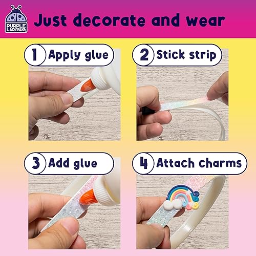 Miniatura 29 de PURPLE LADYBUG Kit de fabricación de diademas de bricolaje, manualidades para niñas de 6 a 8 años, regalos de 5 a 9 años, accesorios