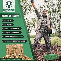 Vista 4 de PalliPartners - Detector de metales para adultos impermeable profesional de mayor precisión, detector de oro con pantalla LCD, 5 modos, chip DSP