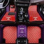 Tapis de plancher de voiture sur mesure pour les voitures 99% Sedan SUV Voiture de sport Couverture complète Mignon Hommes Femmes Pads Protection Linges de sol en cuir non glissant Automobile Tapis de sol tapetes para carro (3)