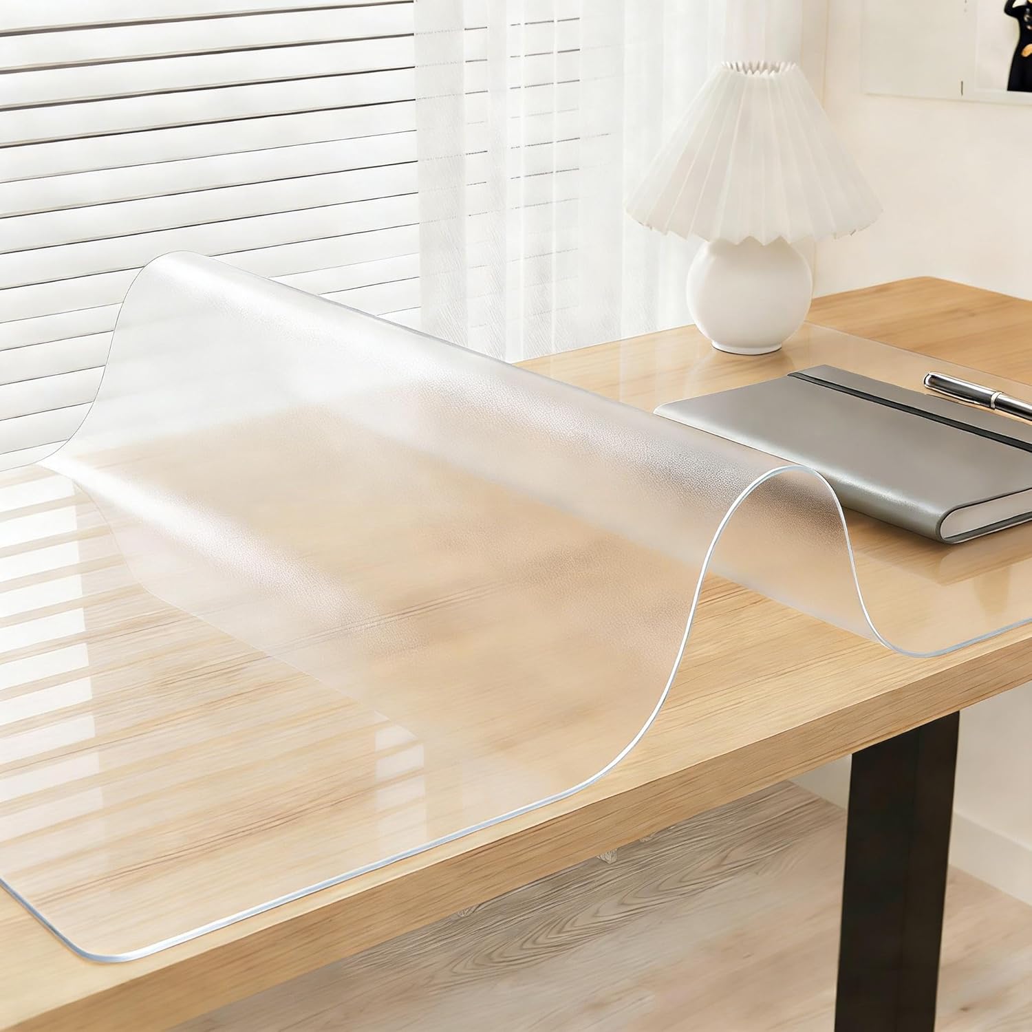 Frosted Clear Office Chair Mat for Hardwood Floors, 21"x 25" - Upgraded 1.5MM PVC Transparent Desk Chair Mat Floor Mats Wood/Tile Protection Mat for Home, Office, Rolling Desk