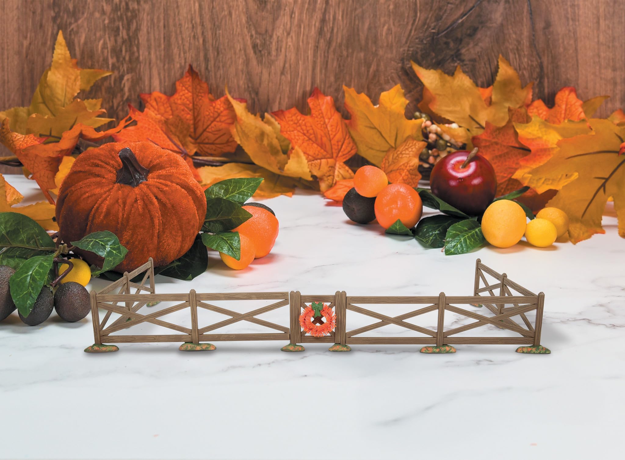 Department 56 Village Collection Accessoires Halloween Crossbuck Clôture et Portail Figurines Miniatures Différentes Tailles Marron