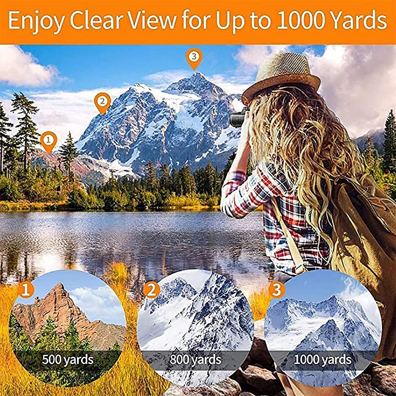 Telescopes for Kids Beginners 4K 10-300X40mm Super Telephoto Zoom Monocular Telescope with Tripod Smartphone Holder for Beach Travel Bird Watching Camping Hiking