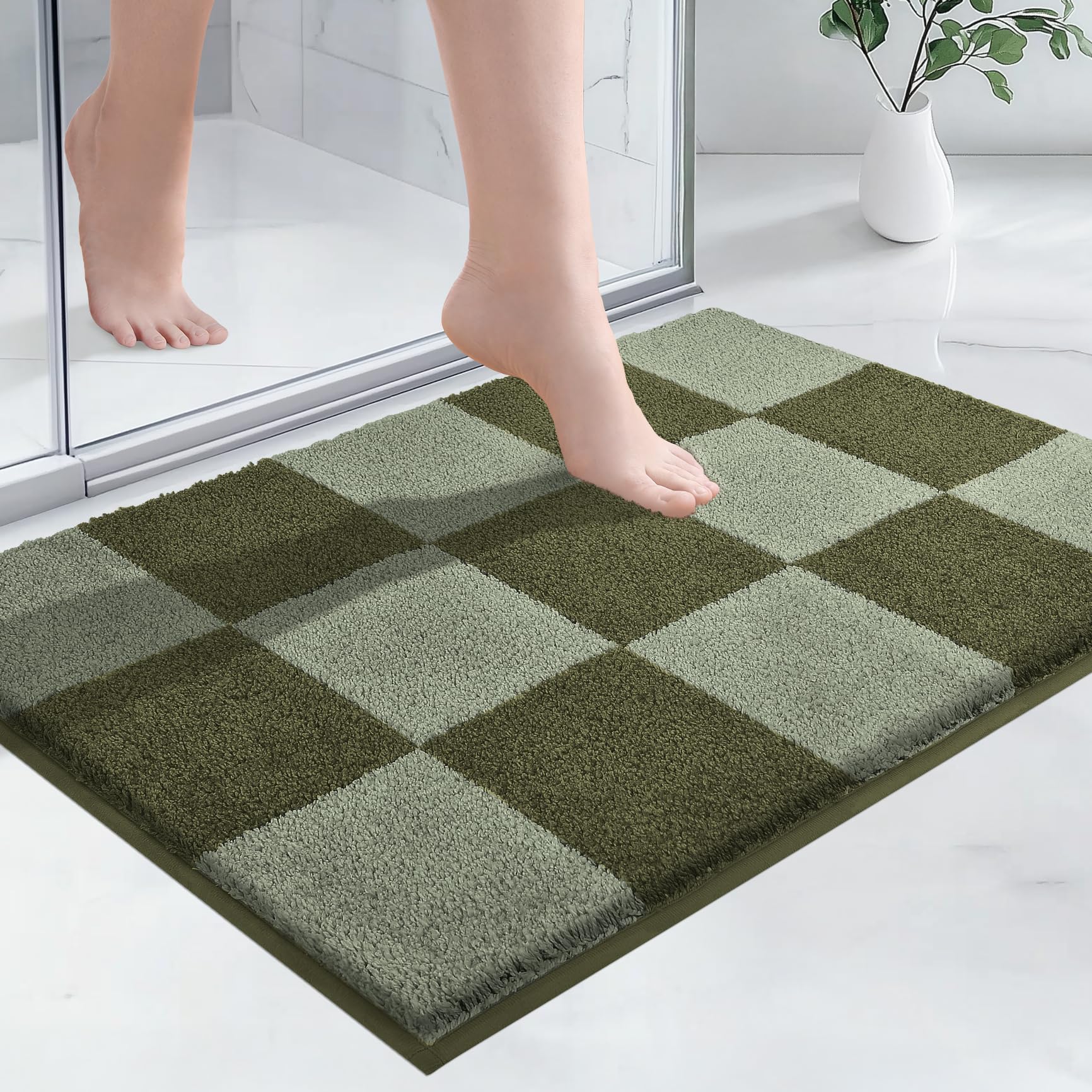 PURRUGS Bathroom Rug Non-Slip Machine Washable 24 x 36 Super Absorbent and Quick-Dry Bath Mat Extra Soft and