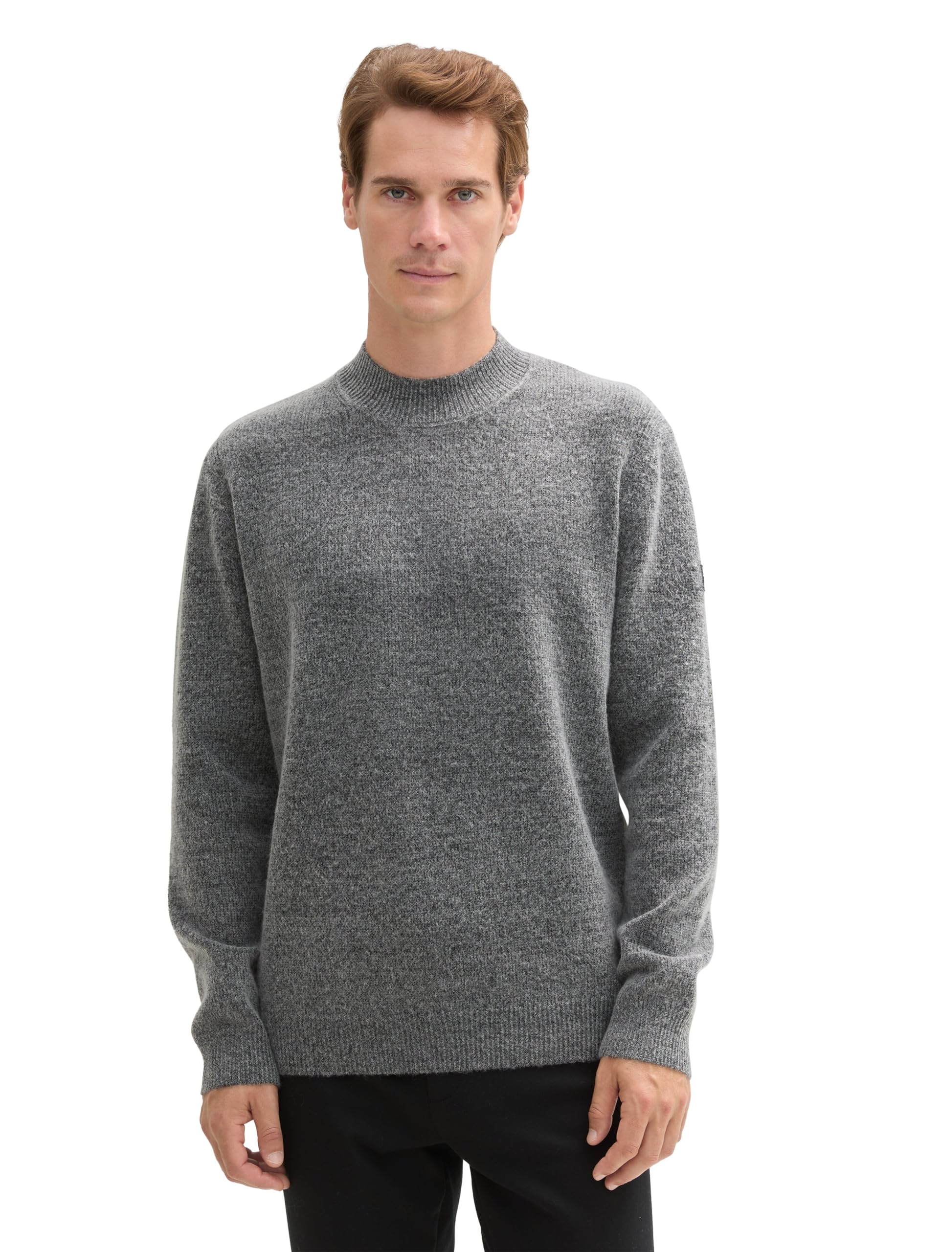 Tom Tailor Herren 1044733 Cosy Strickpullover mit Stehkragen