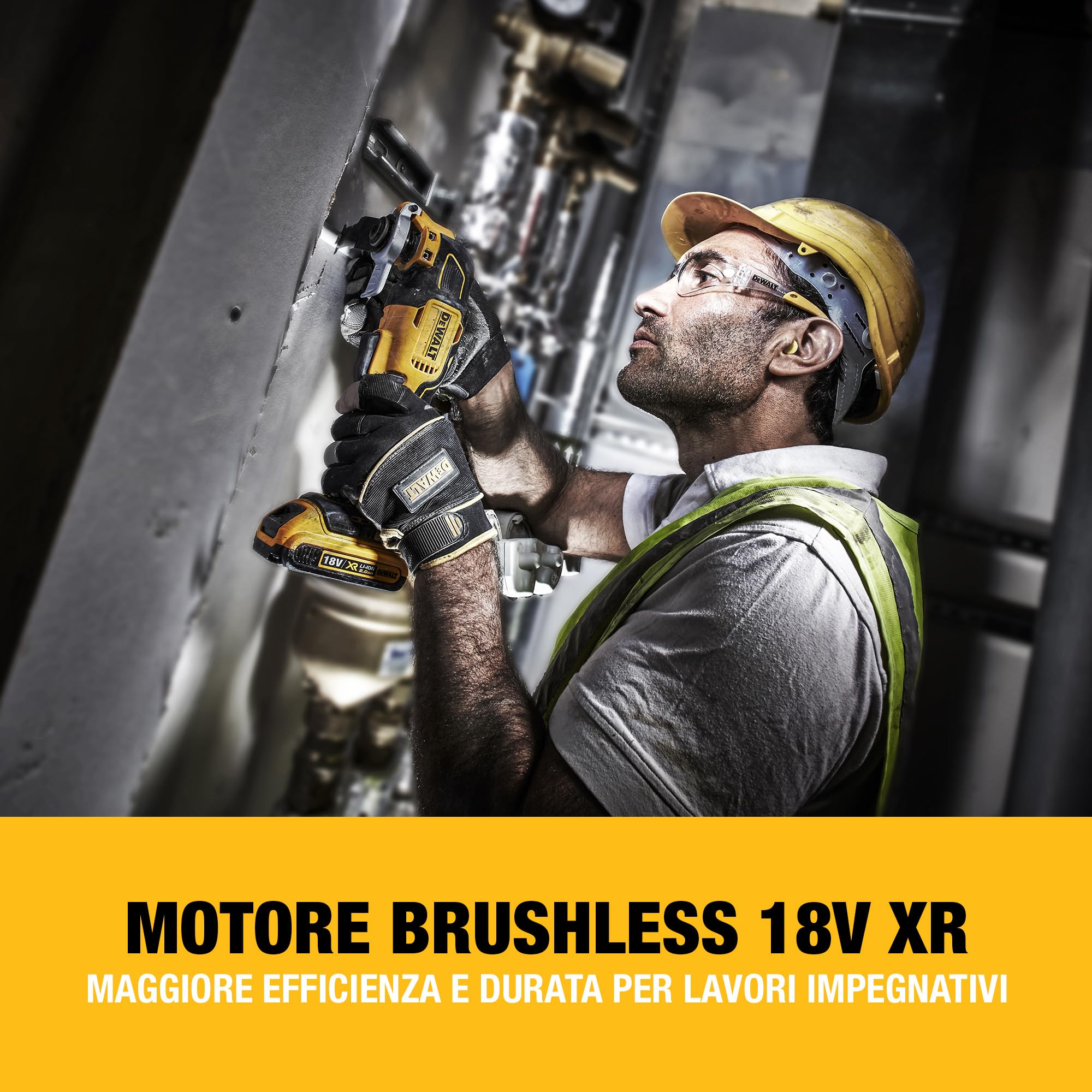 DEWALT Utensile multifunzione 18V Motore BRUSHLESS, DCS356NT-XJ