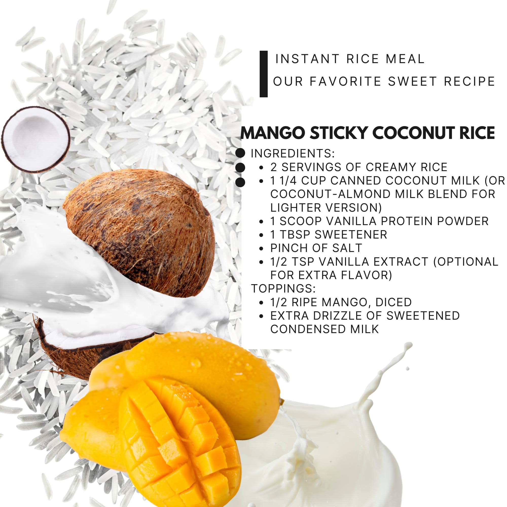 Rice Cream 3 LB Plain Jasmine White Rice Hot Rice Cereal Scoop Included - 48 oz Easily Digestable — view 7