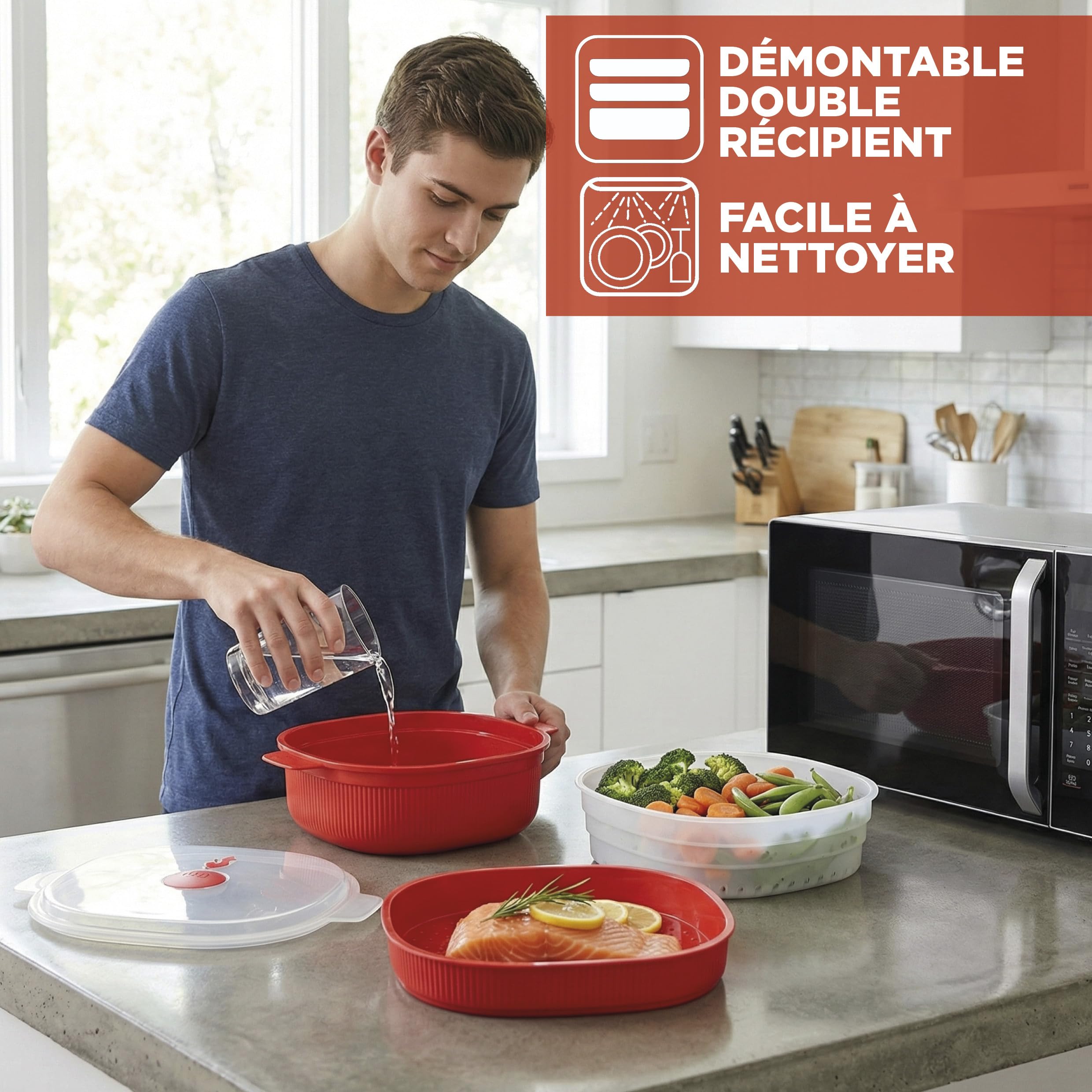 Cuiseur À Vapeur Pour Micro-Ondes Cuiseur À Légumes Cuisine Cuiseur À