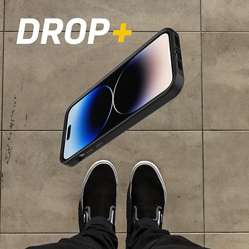 Miniatura 5 de OtterBox Funda para iPhone 14 Pro Max (SOLAMENTE) Symmetry Series+ - Negro, ultra elegante, se acopla a MagSafe, bordes elevados protegen la cámara