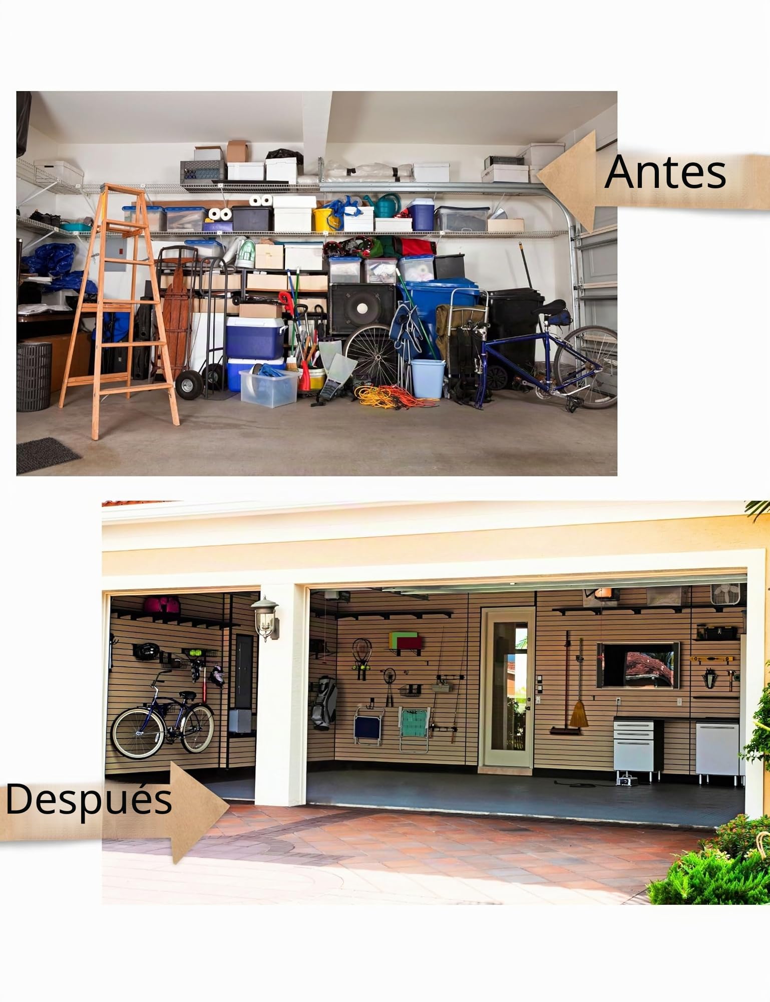 Gancho Pared para Escalera - Soporte Pared Multiuso para Garaje | Colgador Pared y Organizador de Herramientas