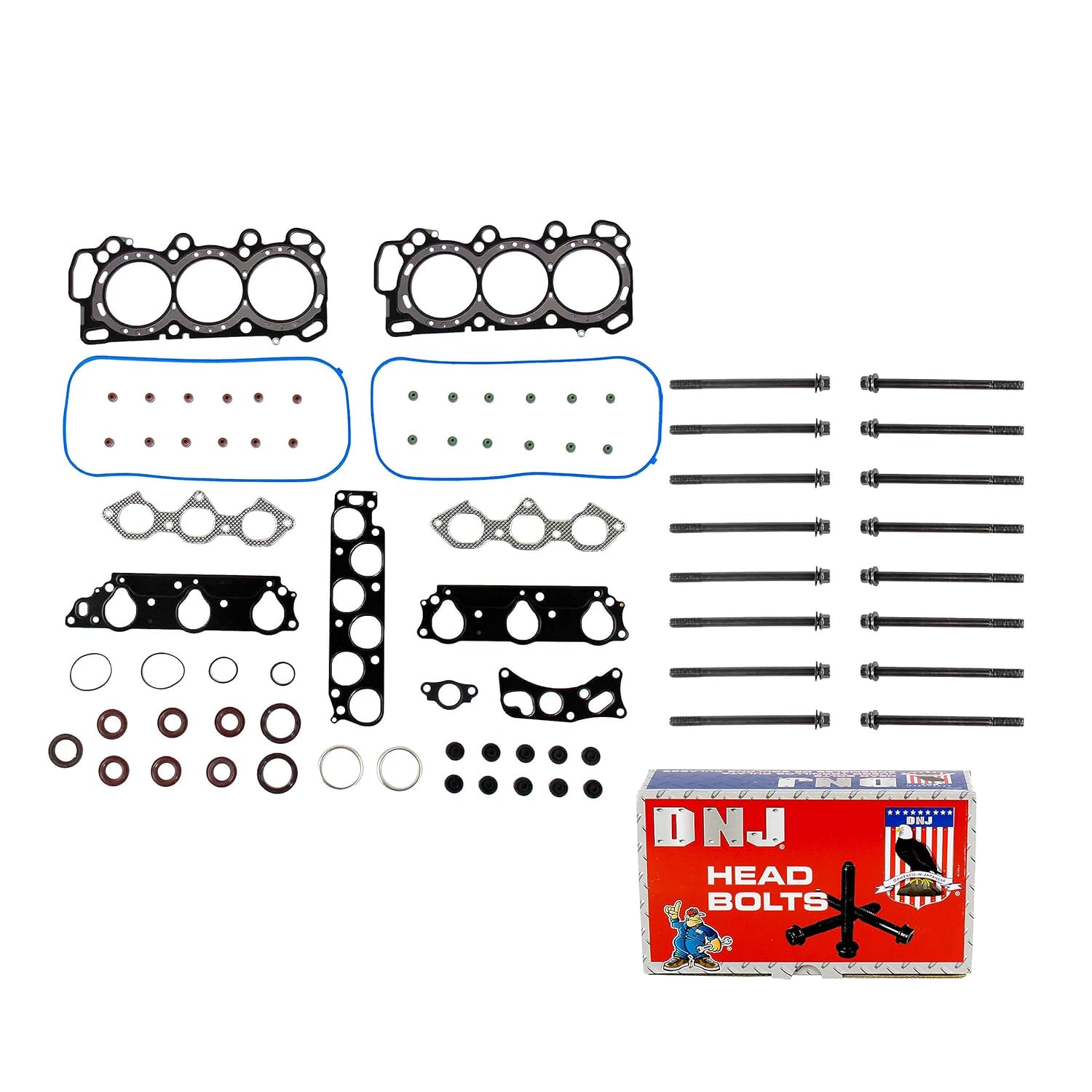 DNJ HGB2621 Cylinder Head Gasket Set with Head Bolt Kit for 1999-1999 Acura TL 3.2L 3210cc V6 SOHC