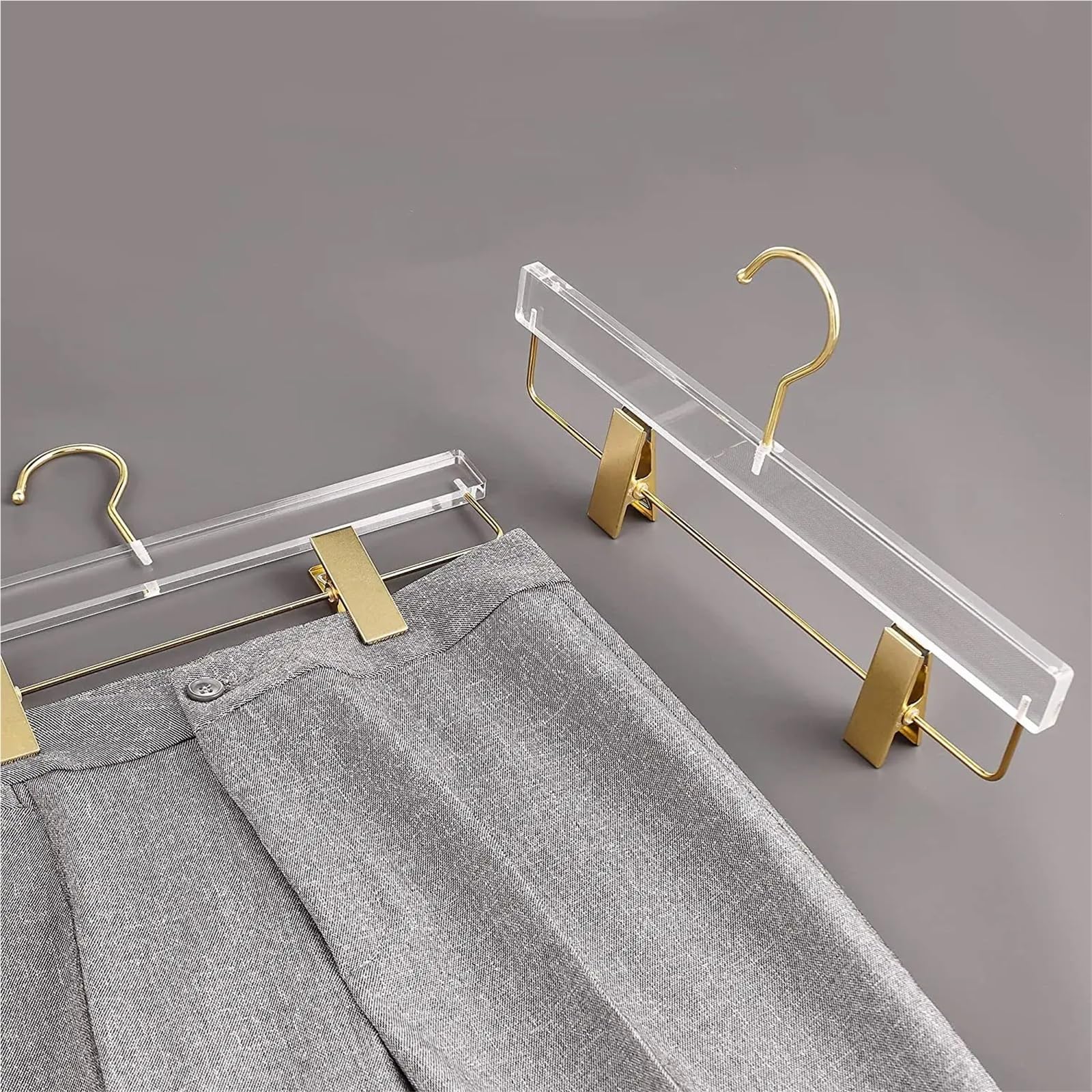 Hosenbügel Kleiderbügel for den Haushalt, Rutschfester Hosenbügel, Schrank-Organizer for Hosen, Röcke, Jeans, leistungsstarker Clip, Keine Spuren