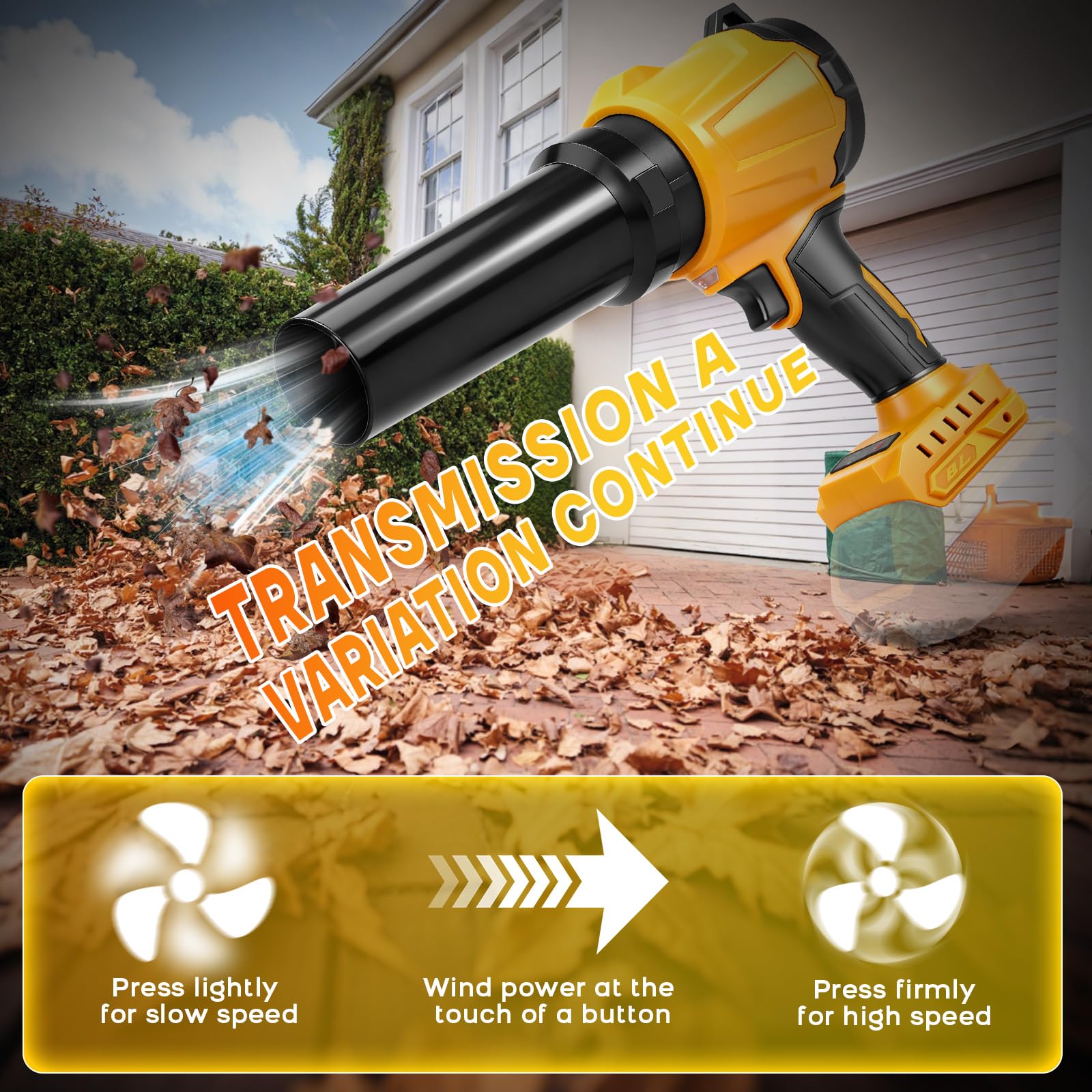 Mini soffiatore a batteria turbo compatibile con Dewalt 20V, 30 m/s, 38000 giri/min, motore turbo, per la pulizia di auto e angoli, Remove Dust, Leaves, Water, Snow