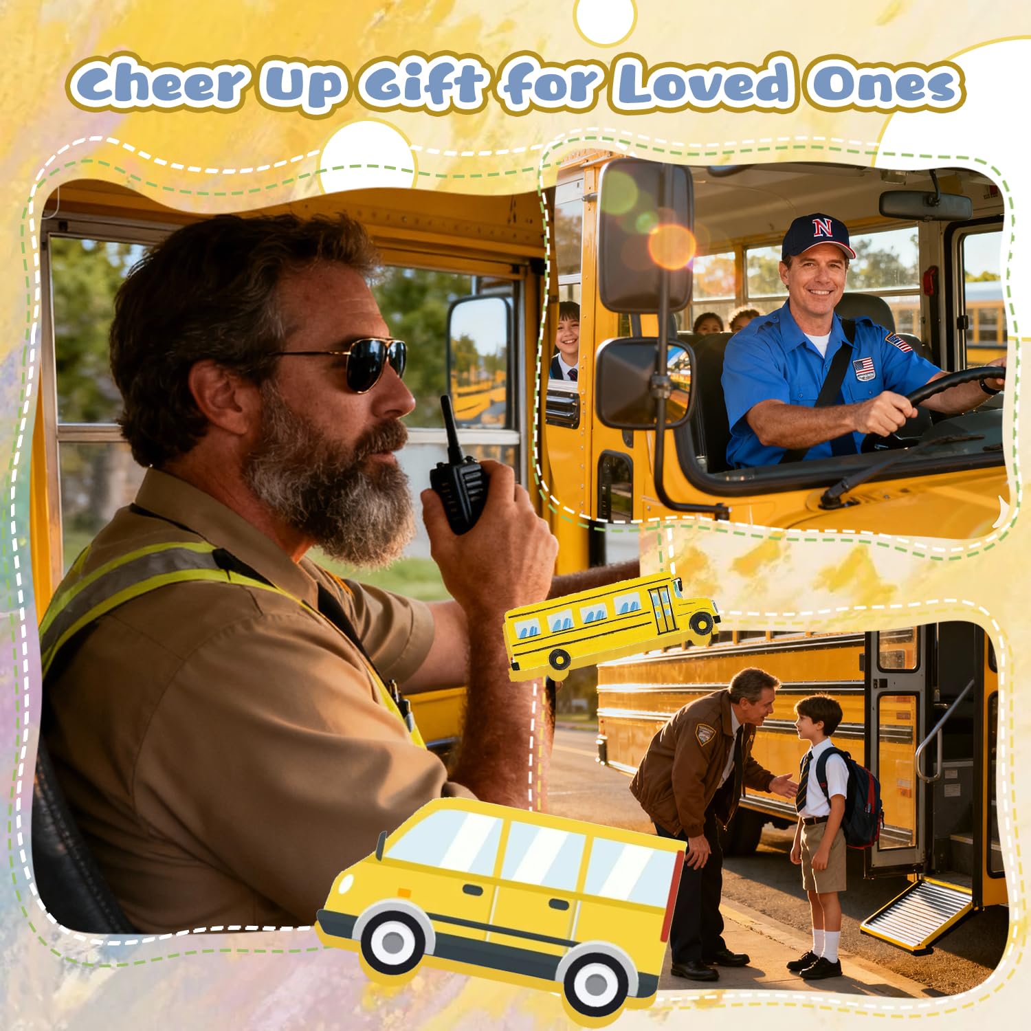 Bus Driver Appreciation Gifts for School Bus Drivers Cute Handmade Crochet School Bus Driver Gifts School Stocking Stuffers Mens Christmas Stocking