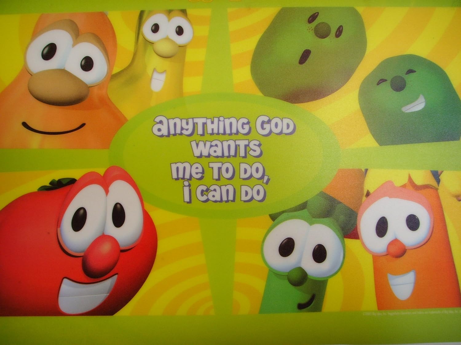 VeggieTales Wipe Off Placemat 11" x 16" Home & Kitchen
